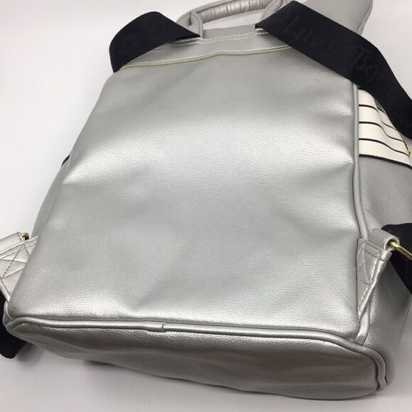 Luv Betsey By Betsey Johnson Silver and Pink Kitty Cat Face Backpack - Picture 14 of 17